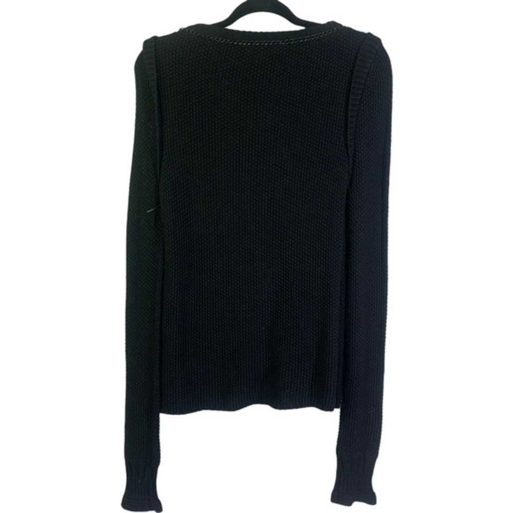 YOANA BARASCHI‎ Black Knit Chain Cardigan Sweater - NWT - Picture 9 of 16